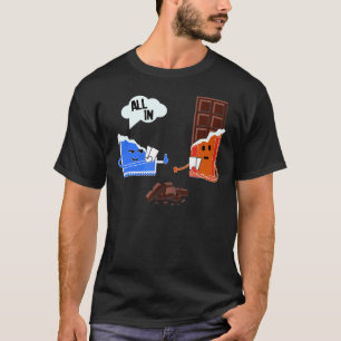 T-shirt Discours de chocolat de poker pour femmes et homme