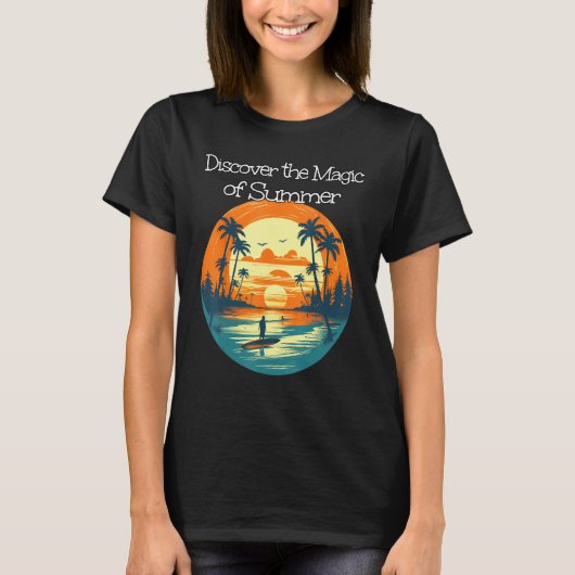 T-shirt Discover the Magic of Sea with Sunset for Holiday (Devant)