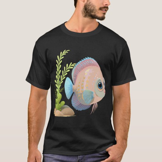 T-shirt Discus colorés près des plantes (Devant)