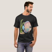 T-shirt Discus colorés près des plantes (Devant entier)