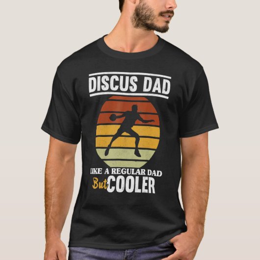 T-shirt Discus Dad Thrower Track And Field Father Throwing (Devant)