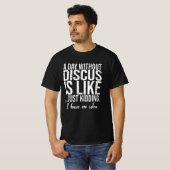 T-shirt Discus drôle idée cadeau sport (Devant entier)
