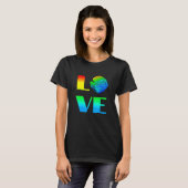 T-shirt Discus Fish Rainbow Love Aquarium Exotique Poisson (Devant entier)