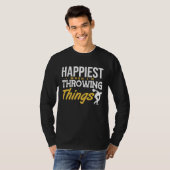 T-shirt Discus Happiest Throwing Things Discus Throwing (Devant entier)