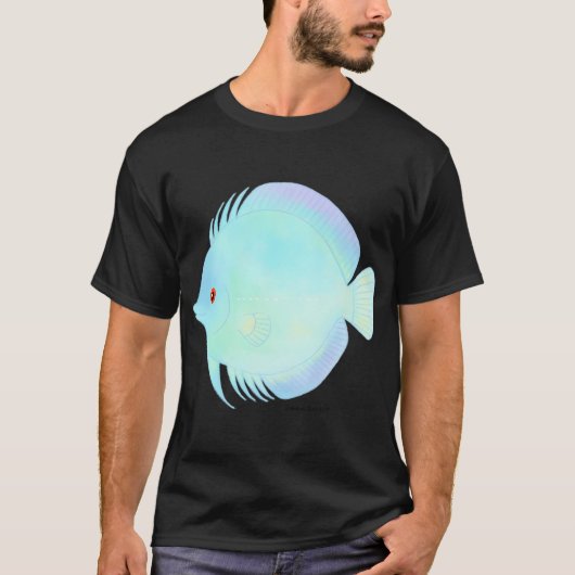 T-shirt Discus Poisson Diamant Bleu (Devant)