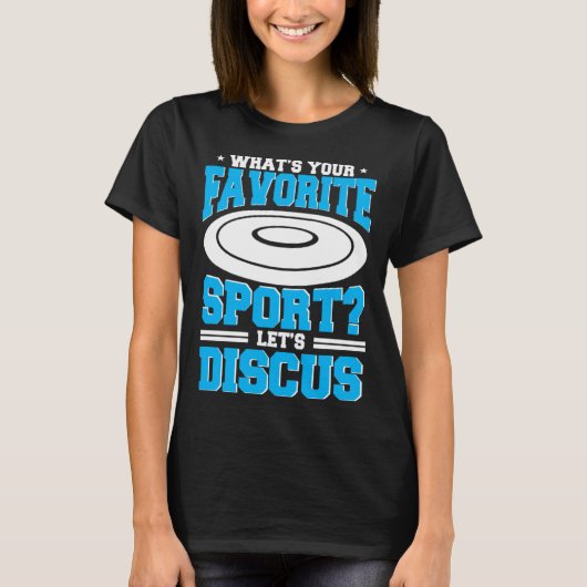 T-shirt Discus Throw Favorite Sport Player Disc Track And  (Devant)