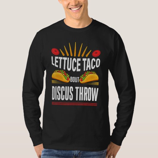 T-shirt Discus Throw Shirt Taco Pun Track and Field Discus (Devant)