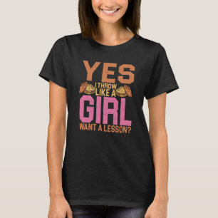 T-shirt Discus Thrower Oui Je Jette Comme Une Fille Discus