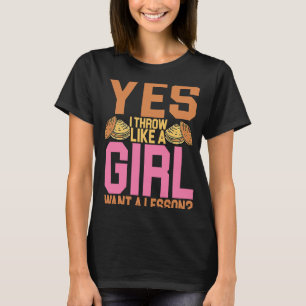 T-shirt Discus Thrower Oui Je Jette Comme Une Fille Discus