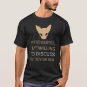 T-shirt Discuss My Devon Rex Cat (Devant)
