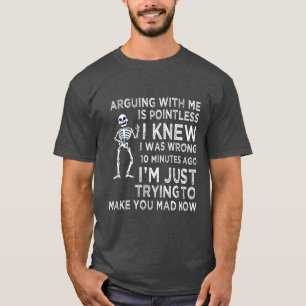 T-shirt Discuter avec moi est inutile, drôle et sarcastiqu