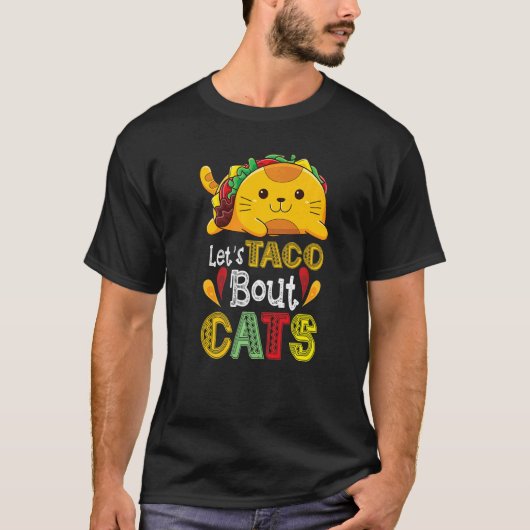 T-shirt Discutons tacos de chat chat (Devant)
