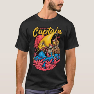 T-shirt Diseño 3D Think Like a Captain