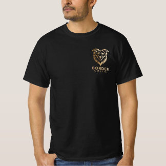 T-shirt Diseño Premium de Border Collie en Dorado