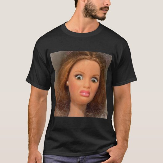 T-shirt Disgusting Doll Face Meme (Devant)