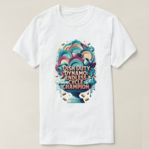 T-shirt 'Dish Duty Dynamo', eindeloze cyclus kampi