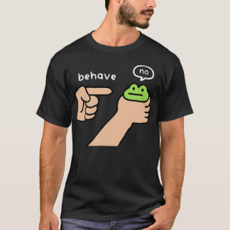T-shirt Dishonest Frog Funny Frog Meme Behave No Animals