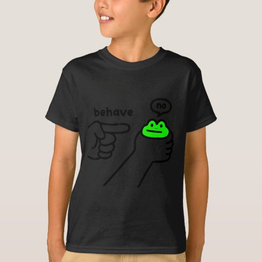 T-shirt Dishonest Frog Meme Behave No Funny Frog Meme Sayi (Devant)