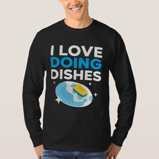 T-shirt Dishwashing Job Profession Restaurant Employee Dis (Devant)