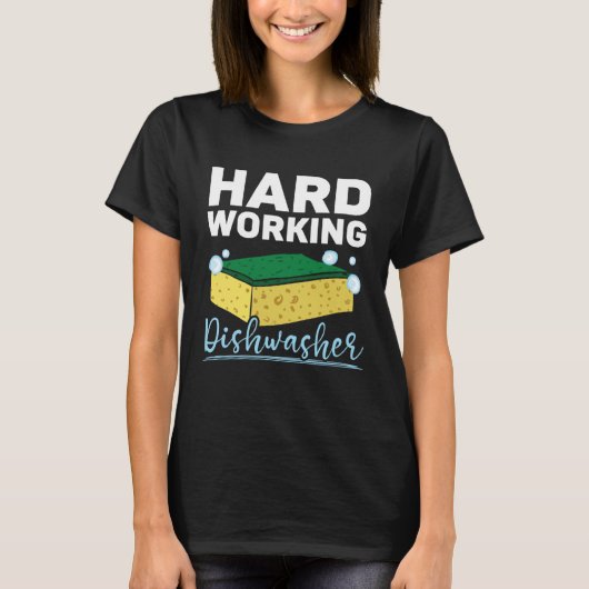 T-shirt Dishwashing Job Profession Restaurant Employee Dis (Devant)