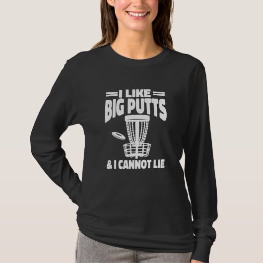 T-shirt Disk Golf J'Aime Big Putts Frisbee Frolf Disk Golf (Devant)