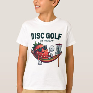 T-shirt Disk Golf : My Therapy - Drôle Cartoon Strawberry