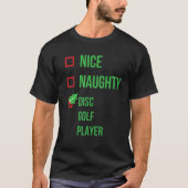 T-shirt Disk Golf Player Funny Pajama Noël (Devant)