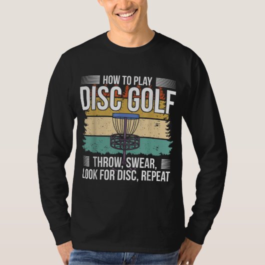 T-shirt Disk Golf Player I Comment jouer Disk Golf (Devant)