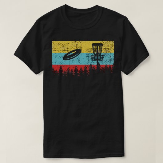T-shirt Disk Golf Retro 9 (Design devant)