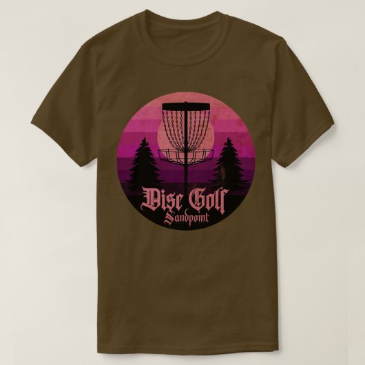 T-shirt Disk Golf Sandpoint Dimanche (Design devant)