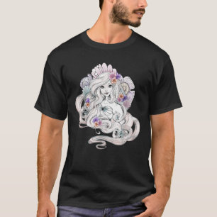 T-shirt Disney La Petite Sirène Ariel Aquarelle Floral