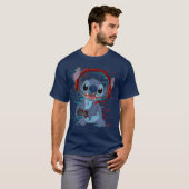 T-shirt Disney Lilo Stitch Gamer Glitch Headset and Contro (Devant entier)