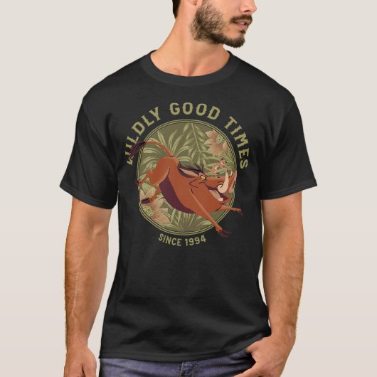T-shirt Disney Lion King Anniversary Timon Pumbaa Wildly G (Devant)