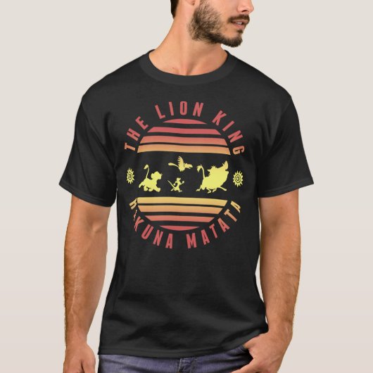T-shirt Disney Lion King Hakuna Matata Deep Red And Yellow (Devant)