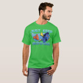 T-shirt Disney Pixar Finding Dory Just Swimming With Nemo  (Devant entier)