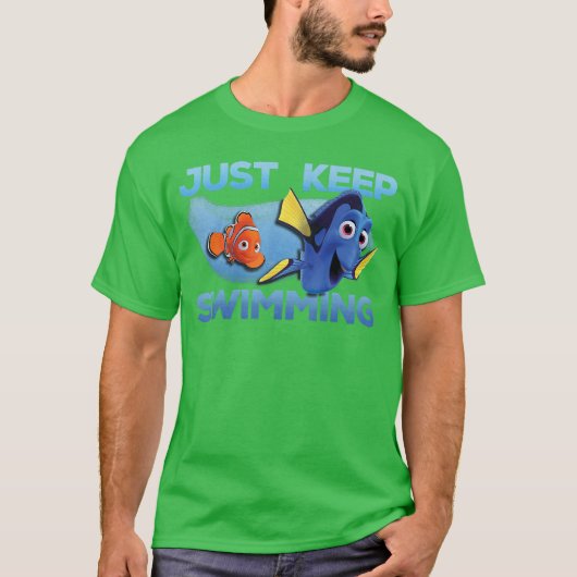 T-shirt Disney Pixar Finding Dory Just Swimming With Nemo  (Devant)