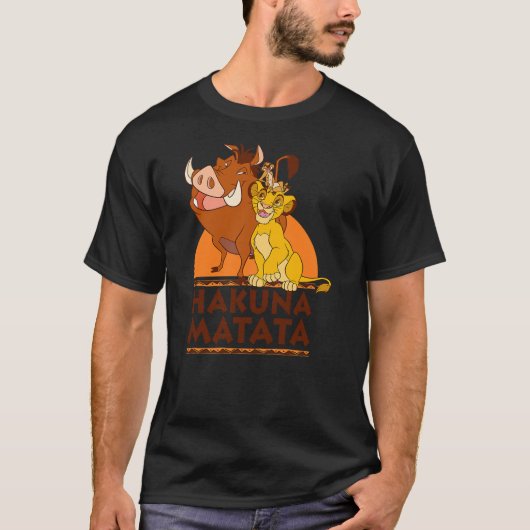 T-shirt Disney The Lion King Hakuna Matata Simba Timon Pum (Devant)