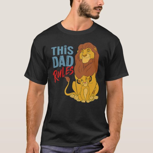T-shirt Disney The Lion King Simba and Mufasa This Dad Rul (Devant)
