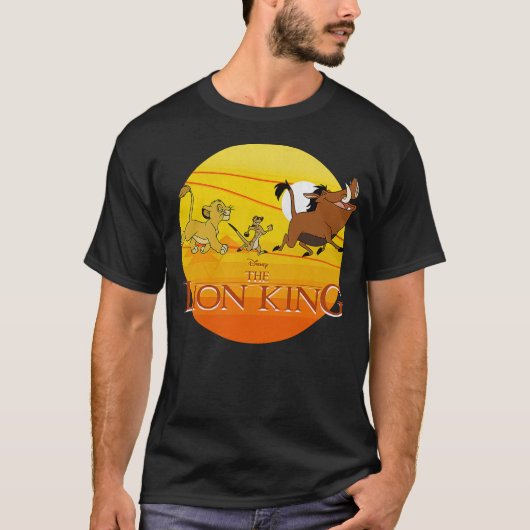 T-shirt Disney The Lion King Simba Timon And Pumba Sunset (Devant)