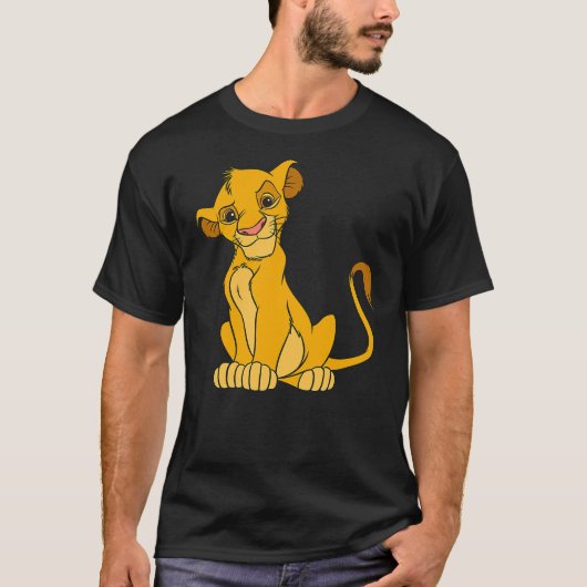 T-shirt Disney The Lion King Young Simba Sitting Up (Devant)