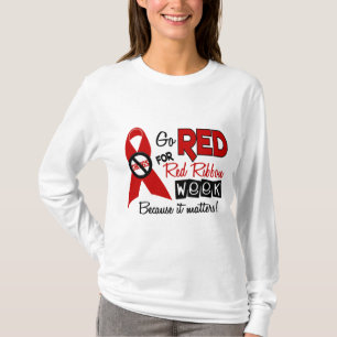 T-shirt Disparaissent le rouge pour la semaine rouge de