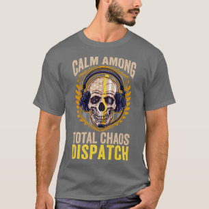 T-shirt Dispatcher 911 Dispatcher Thin Gold Line Emergency