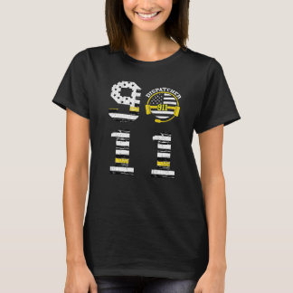 T-shirt Dispatcher 911 Opérateur Thin Yellow Line Love Dis