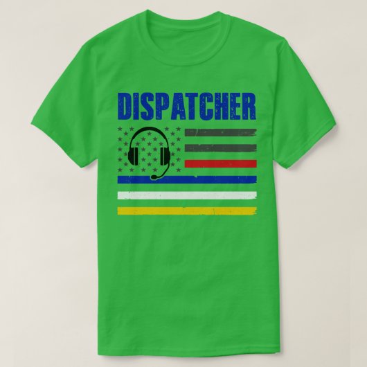T-shirt Dispatcher 911 Police d'urgence incendie EMS améri (Design devant)