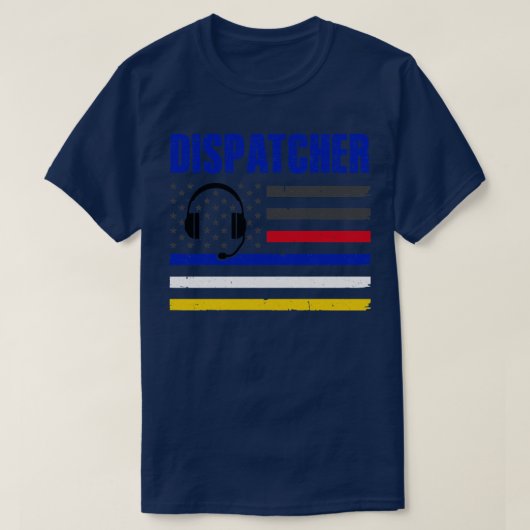 T-shirt Dispatcher 911 Police d'urgence incendie EMS améri (Design devant)