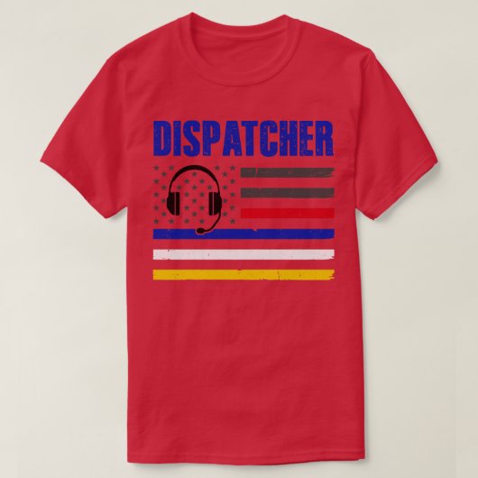 T-shirt Dispatcher 911 Police d'urgence incendie EMS améri (Design devant)