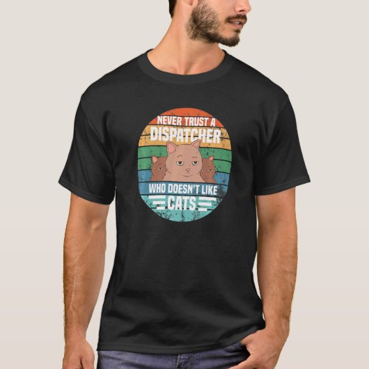 T-shirt Dispatcher et chats (Devant)