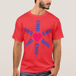 T-shirt Dispatcher Médicale d'urgence EMD avec un coeur