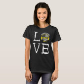 T-shirt Dispatcher Thin Yellow Line Love Appels Déplaisant (Devant entier)
