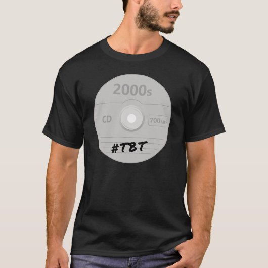 T-shirt Disque Compact - CD Rom Jeudi Rétro Ordinateur (Devant)